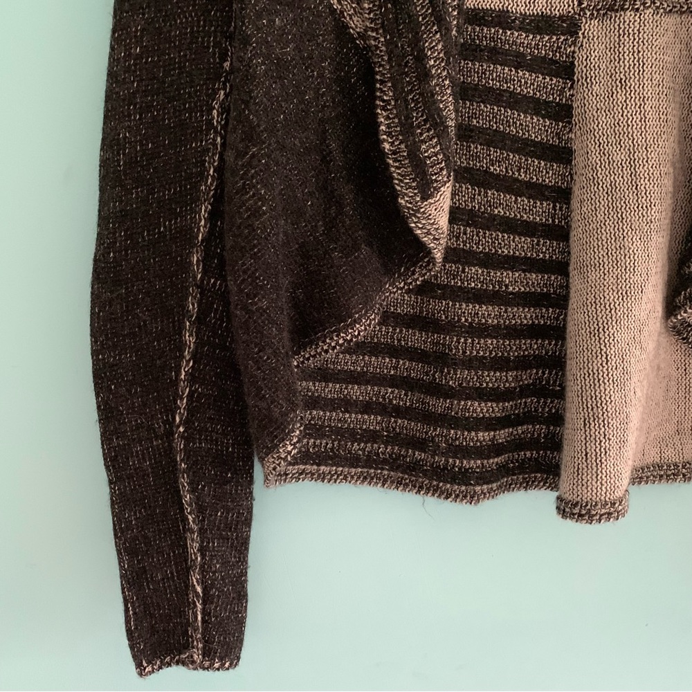 Cabi Patchwork Circle Wool Open Shawl Soft Knit S… - image 5